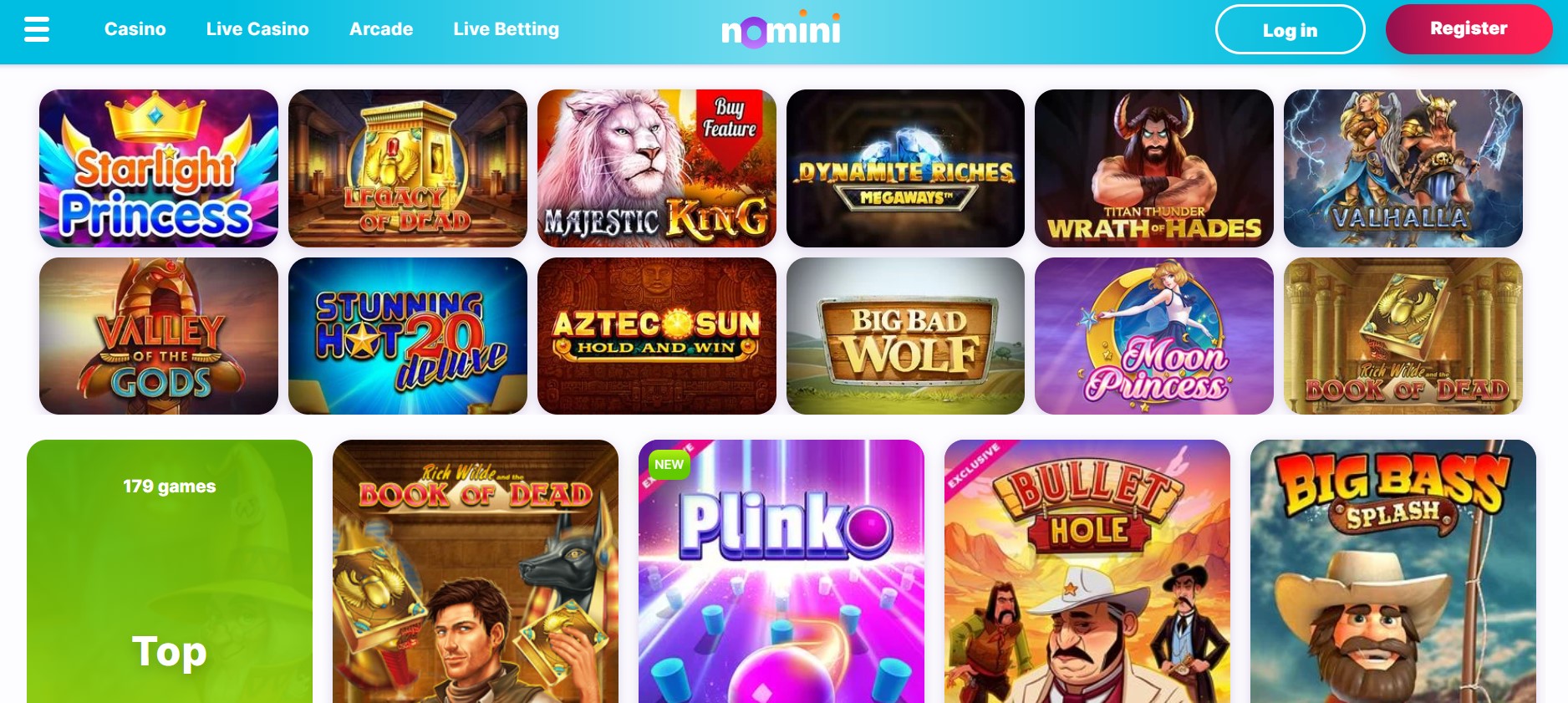 Nomini Casino games